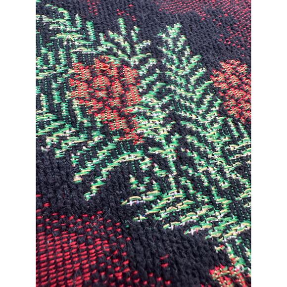 Tapestry Poinsettia Cardinal Bowman Spencer Christmas 18 x 12 Table Setting TWO - Picture 7 of 14